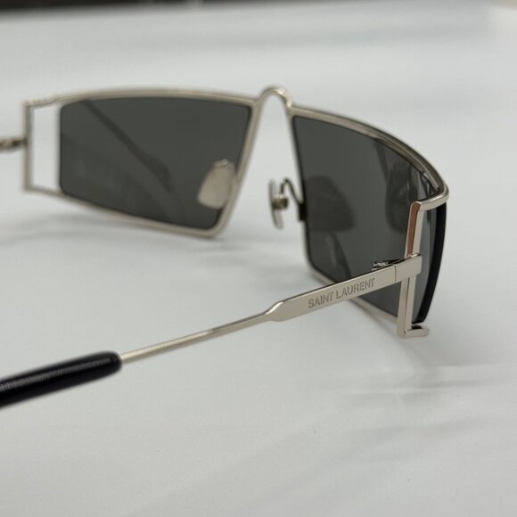 NEW SAINT LAURENT SL606 002  UNISEX SILVER SUNGLASSES SAINT LAURENT SL 606 002 - Picture 5 of 10